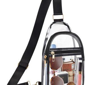 Clear Stadium Approved Sling Bag Women Men Adjustable Shoulder Crossbody